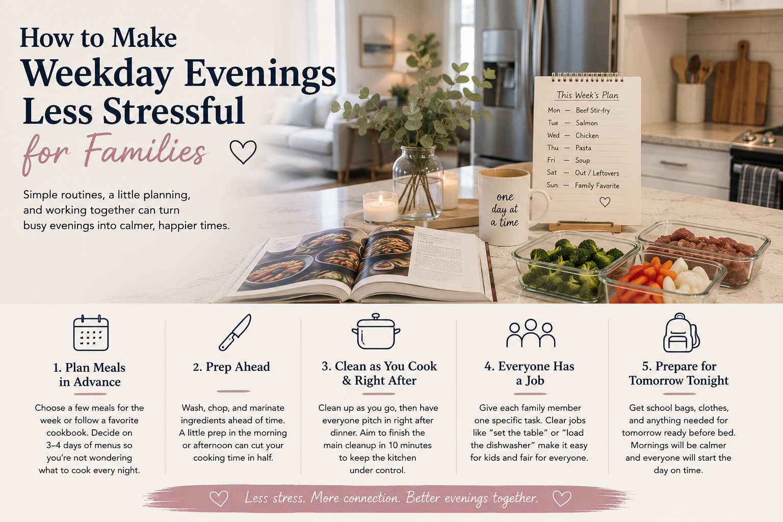How to Make Weekday Evenings Less Stressful for Families