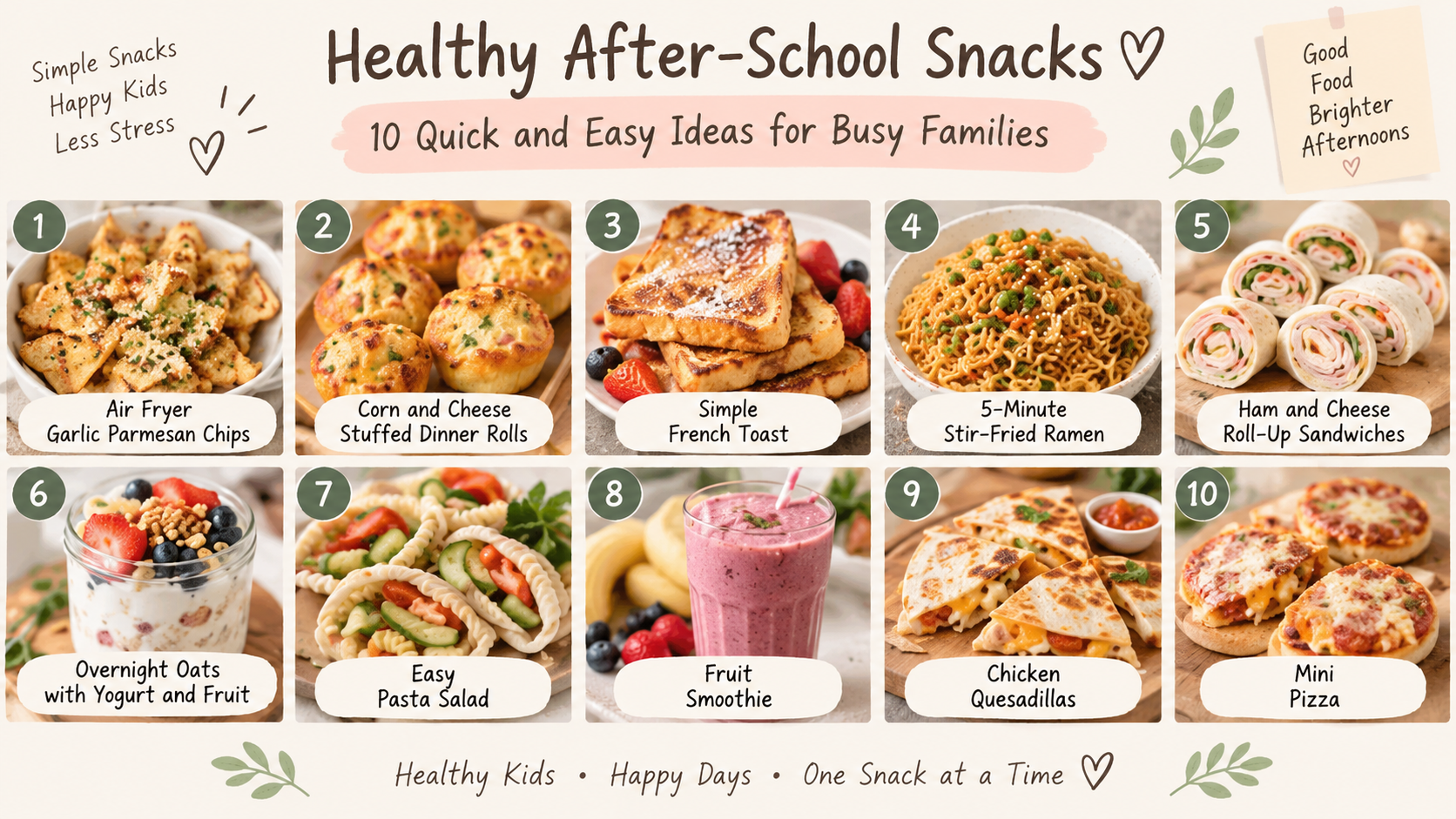 Healthy After-School Snacks for Kids: 10 Quick and Easy Ideas
